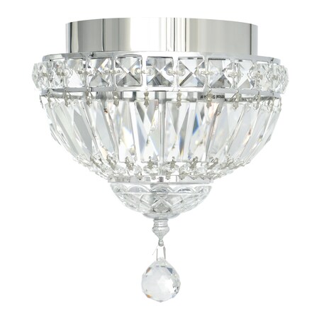 Cwi Lighting Stefania 2 Light Bowl Flush Mount With Chrome Finish 8003C8C